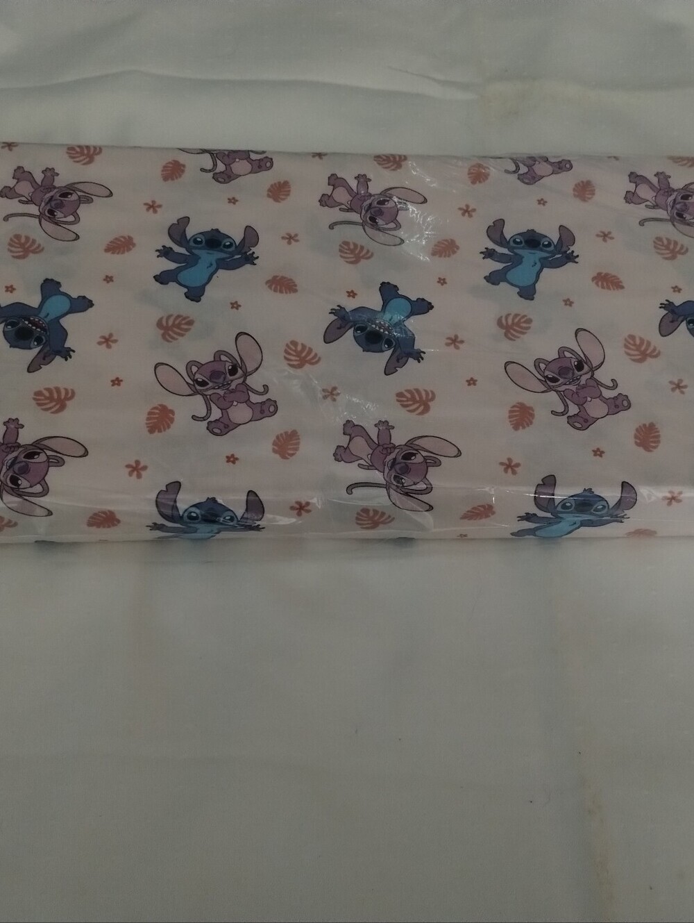 Disney Lilo & Stitch Angel Cotton Fabric 3 Yards 43" Wide Licensed Pink Sewing